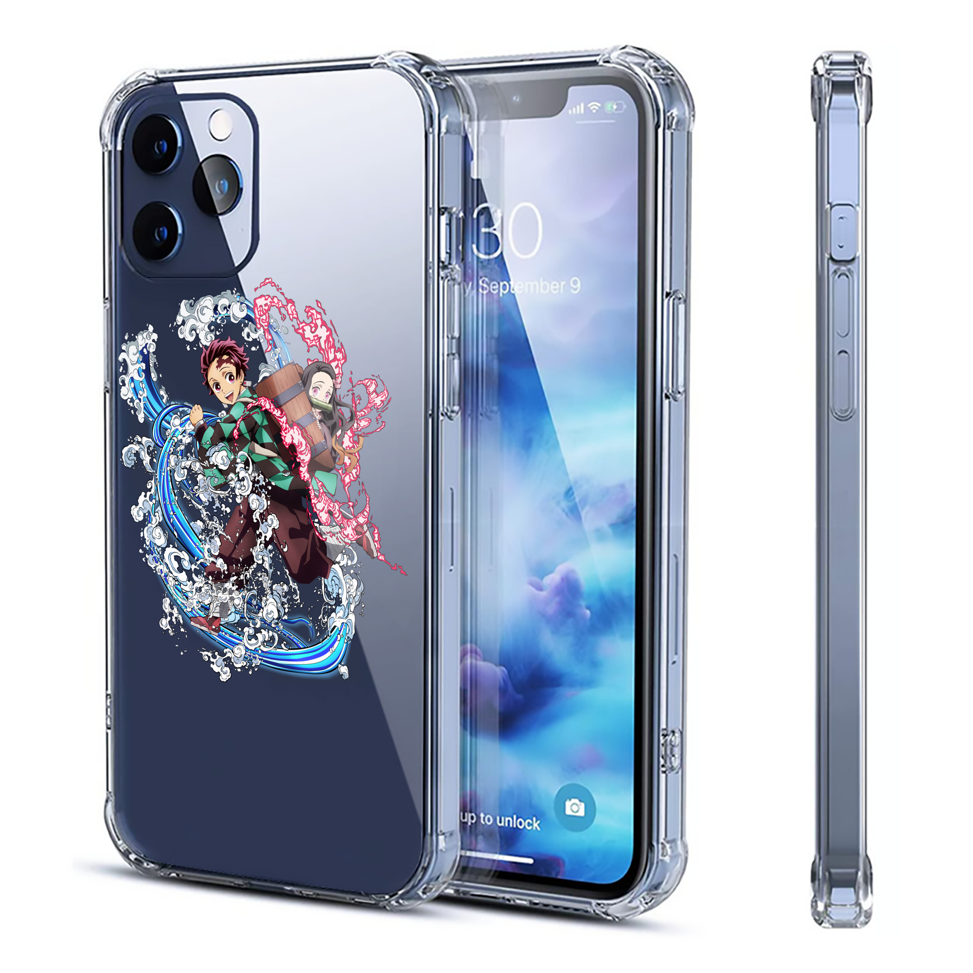 （画像用） 鬼滅の刃（きめつのやいば）竈門 禰󠄀豆子／かまど ねずこ Kamado Nezuko 【iPhone 12シリーズ対応】透明スマホケース（クリアソフトケース）